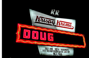 Doug Krispy Kreme Neon Sign Signage