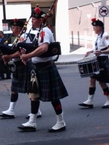 bagpipe players